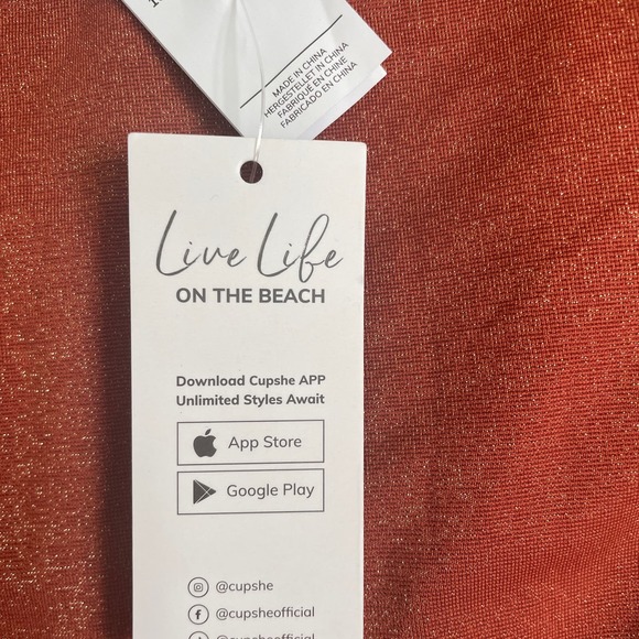 Metallic Plunge Cutout One Piece Swimsuit Size Large NWT - Picture 6 of 7